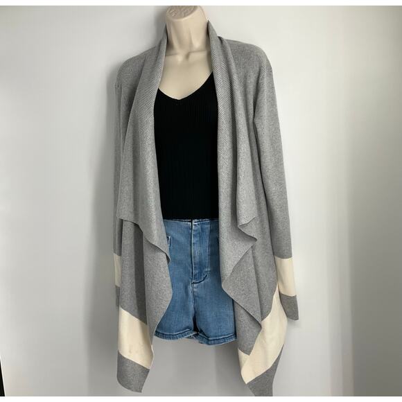 Ralph Lauren Classy Cardigan Sweater Draped Stripes Relaxed Old Money Medium - Picture 10 of 16